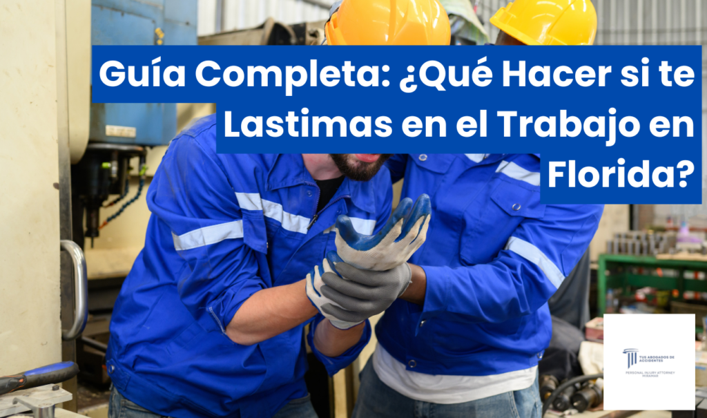 me lastimé en el trabajo qué hago ahora