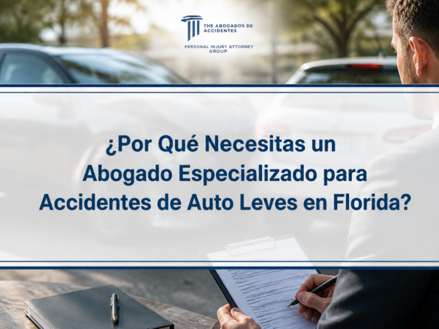 ¿Por Qué Necesitas un Abogado Especializado para Accidentes de Auto Leves en Florida?