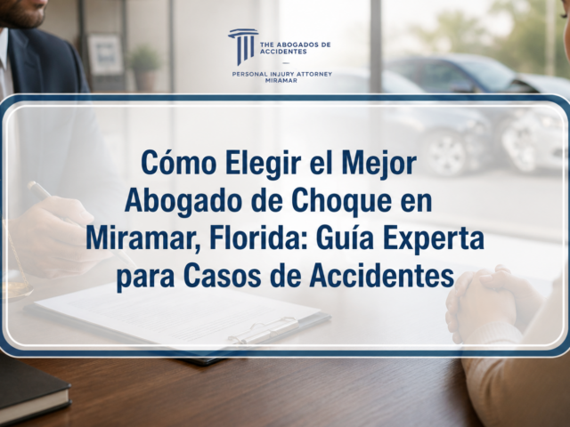 Cómo Elegir el Mejor Abogado de Choque en Miramar, Florida: Guía Experta para Casos de Accidentes