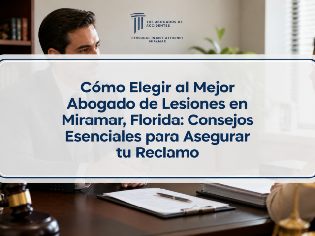 Cómo Elegir al Mejor Abogado de Lesiones en Miramar, Florida: Consejos Esenciales para Asegurar tu Reclamo